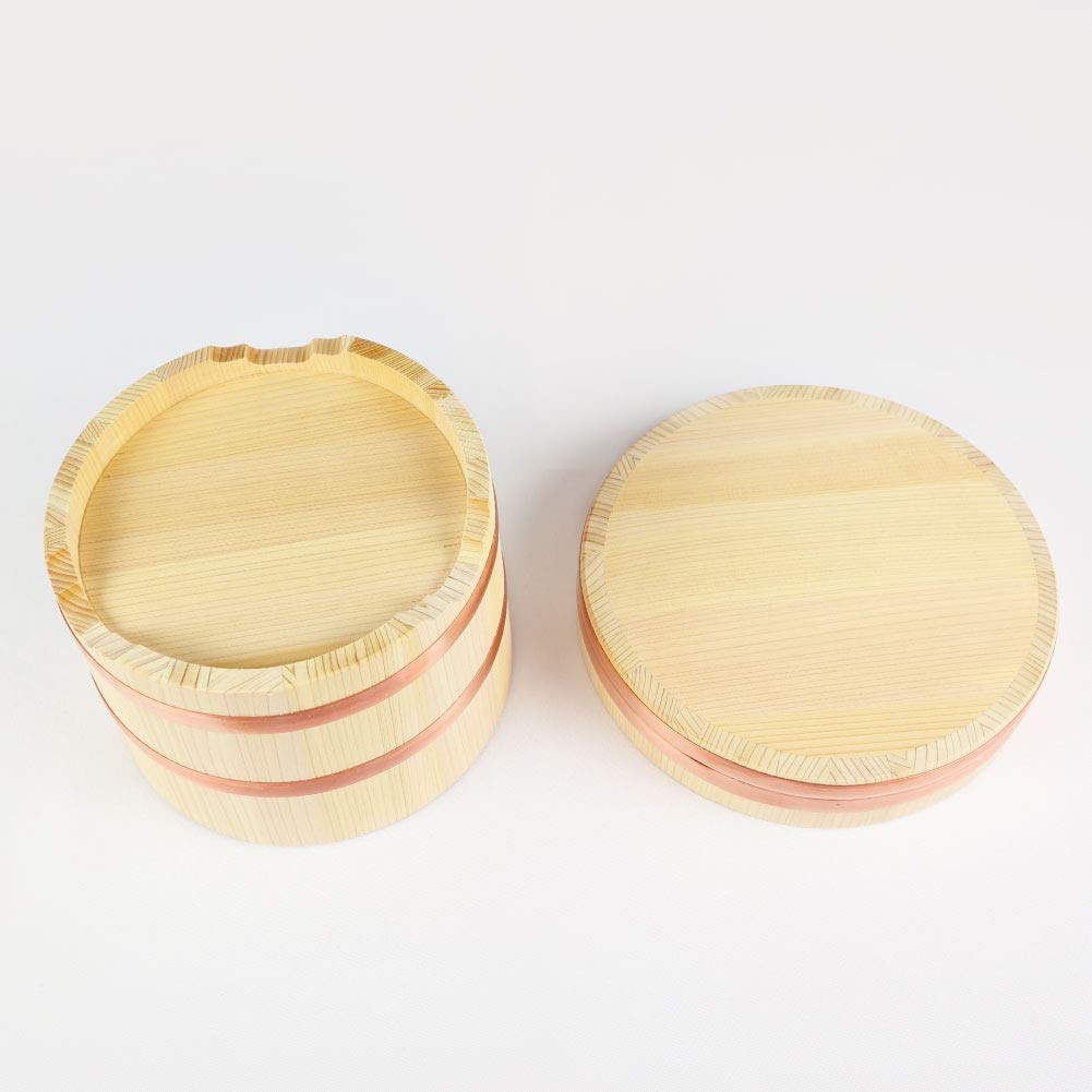 Amazon｜国産高級さわら 木製 おひつ 21cm 約5合用｜おひつ オンライン通販